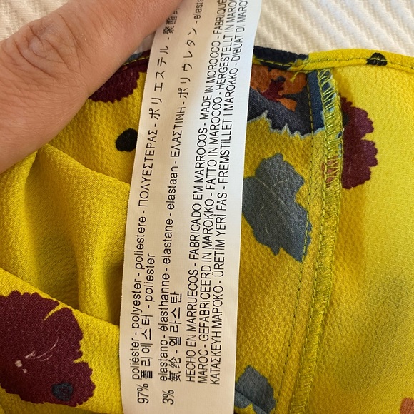 Zara off the shoulder floral top ruffle yellow - Picture 9 of 9
